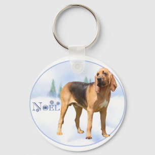 Weihnachten Bloodhound Schlüsselanhänger
