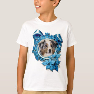 Weihnachten - Blue Snowflake - Australian Shepherd T-Shirt