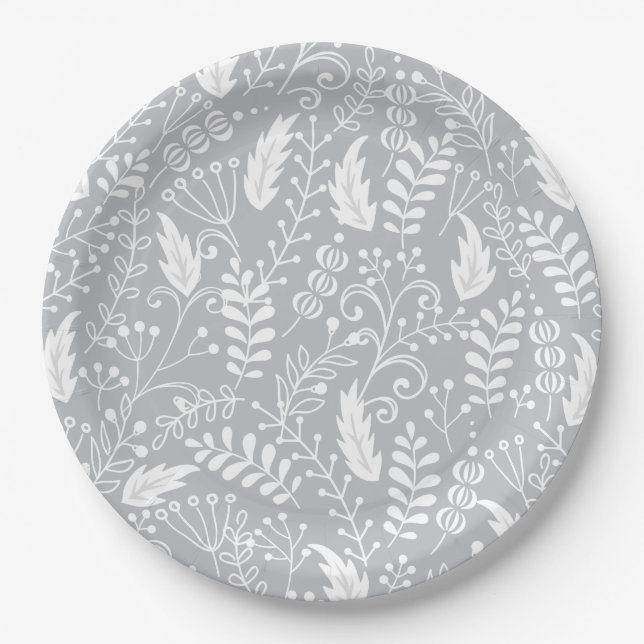 Weihnachten Blühe Weihnachten Art Holly Leaf Print Pappteller (Vorderseite)
