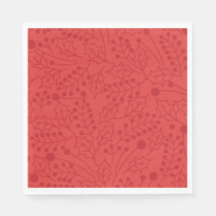 Weihnachten Blühe Weihnachten Art Holly Leaf Print Serviette