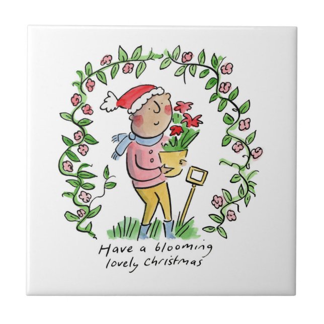 Weihnachten blühen fliese (Vorderseite)