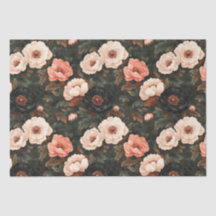 Weihnachten Blumenpeony Pink & Dark Green
