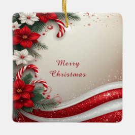 Weihnachten Blumenstrauß Canes Holiday Ornament