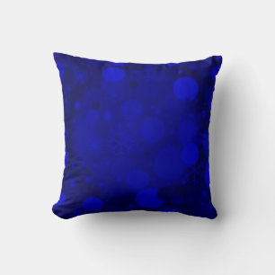 Weihnachten Bokeh, Blue Square Throw Kissen
