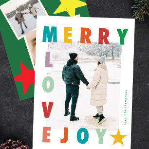 Weihnachten BOLD Modern FRÖHLICHE LIEBE FREUDE M