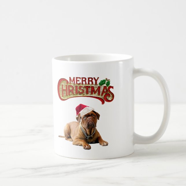 Weihnachten Bordeauxdog Kaffeetasse (Rechts)
