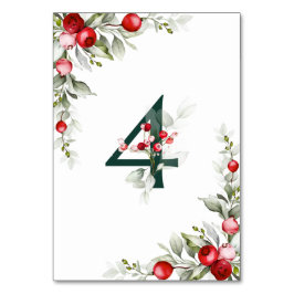 Weihnachten Botanische Tischnummer 4 Hochzeiten