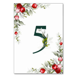 Weihnachten Botanischer Tisch 5 Hochzeitsstimmung  Tischnummer