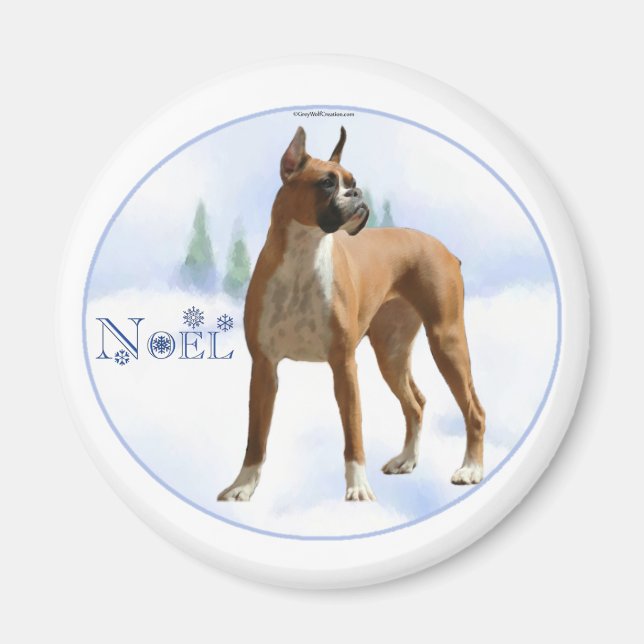 Weihnachten Boxer Magnet (Vorne)