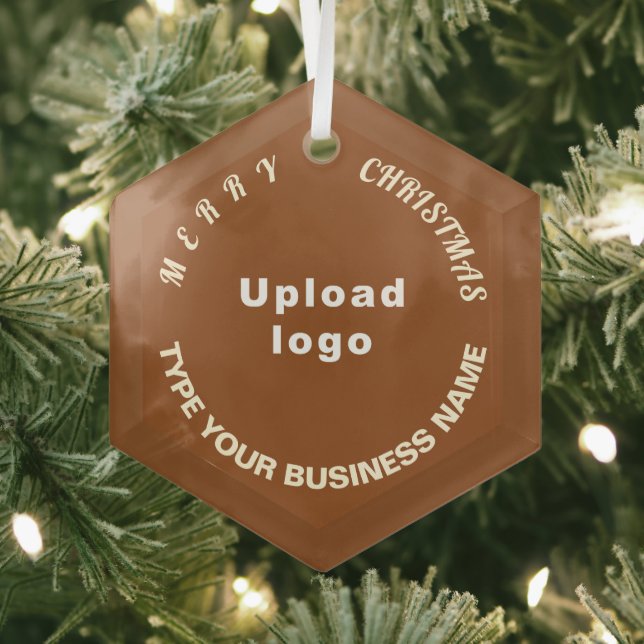 Weihnachten Braun Glas Hexagon Ornament (Insitu)