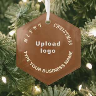 Weihnachten Braun Glas Hexagon Ornament Ornament Aus Glas