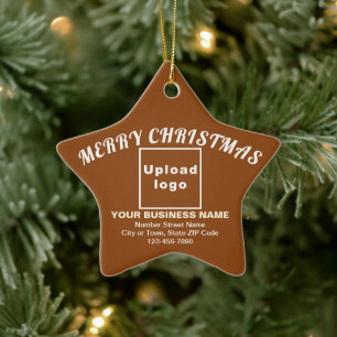 Weihnachten - Braun Star Keramik Ornament