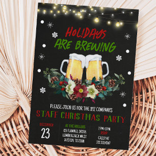 Weihnachten Braut Bier Weihnachtsfeier Einladung