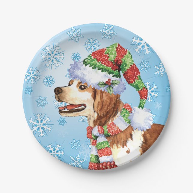 Weihnachten Bretagne Pappteller (Vorderseite)