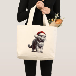 Weihnachten Britische Kurzhaarkatze, Weihnachten W Jumbo Stoffbeutel