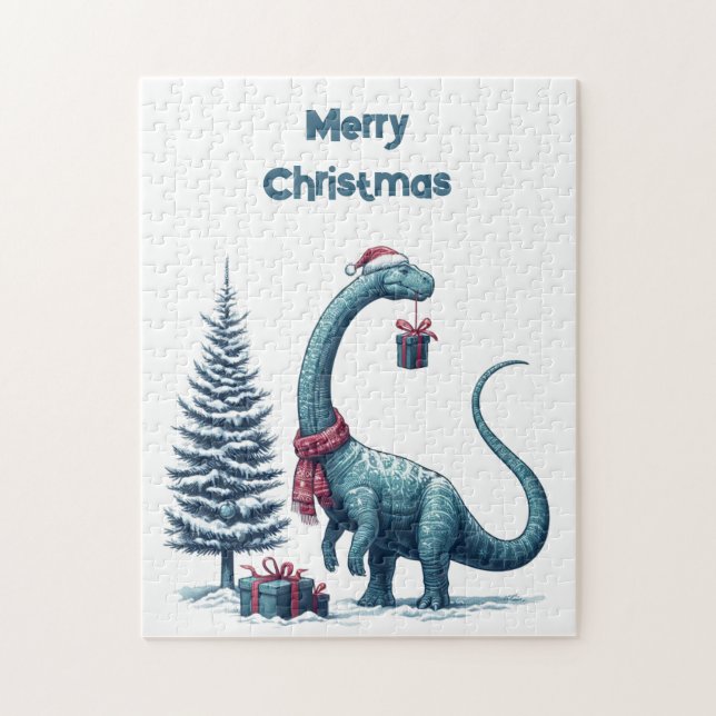 Weihnachten Brontosaurus dinosaurier (Vertikal)