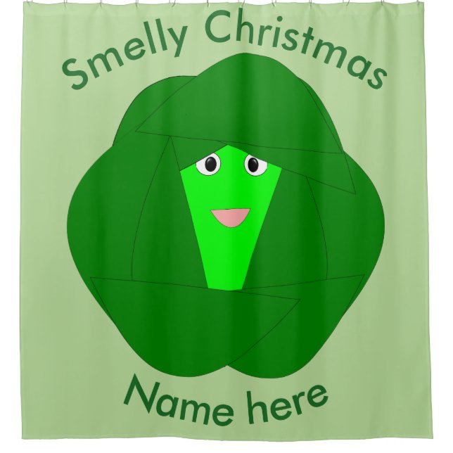 Weihnachten Brüssel Sprout Duschvorhang (Vorderseite)