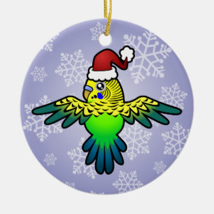 Weihnachten Budgie Keramikornament