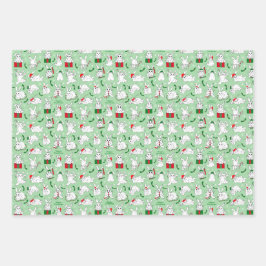 Weihnachten Bunnies Geschenkpapier Set