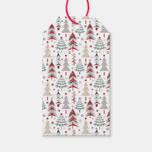 Weihnachten, bunt, Weihnachtsbaum, rot, grün Geschenkanhänger