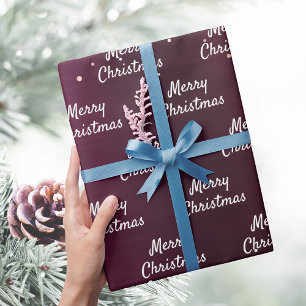 Weihnachten Burgund Rosen Gold elegant Geschenkpapier