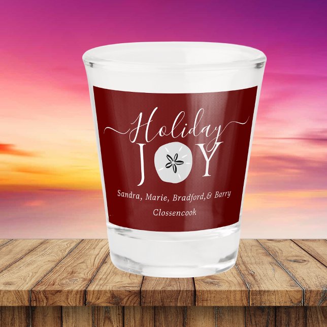 Weihnachten Burgund Wein Roter Sand Dollar S Schnapsglas (Von Creator hochgeladen)