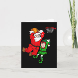 Weihnachten Bysketbyll Santa Claus Slam Dunk Elf S Karte