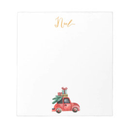 Weihnachten Calligraphy Watercolor Car Weihnachtsn Notizblock