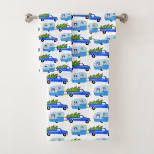 Weihnachten-Campingwagen Truck RV Weihnachten Badhandtuch Set