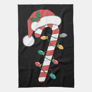 Weihnachten Candy Cane Weihnachtsmann Xmas Kinder Geschirrtuch