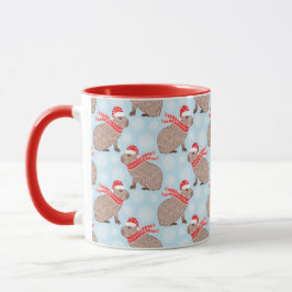 Weihnachten Capybara in Weihnachtsmannmützen Urlau Tasse
