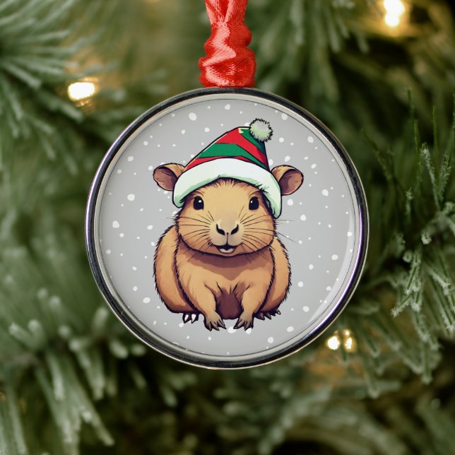 Weihnachten Capybara Ornament Aus Metall (Baum)