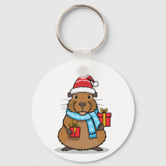 Weihnachten Capybara Schlüsselanhänger
