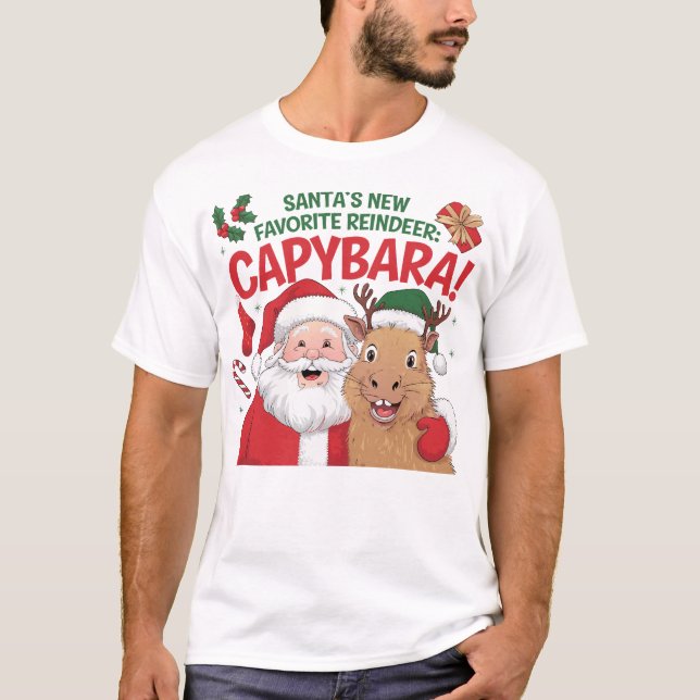 Weihnachten Capybara Shirt | festes Tier (Vorderseite)