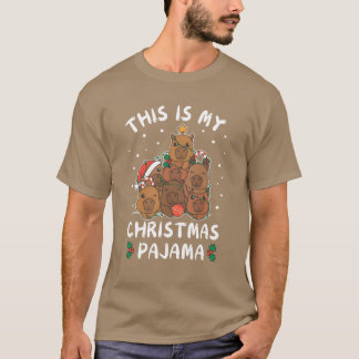 Weihnachten Capybara Weihnachten Pajamas Retro T-Shirt