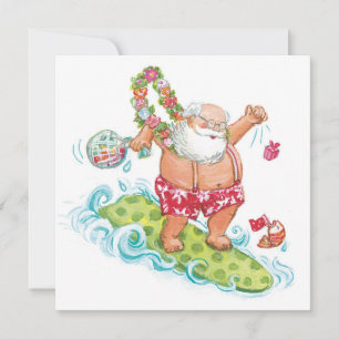 Weihnachten Cartoon Surfen Weihnachten