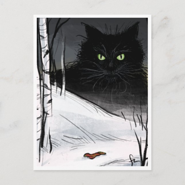 Weihnachten Cat - Spooky Weihnachten Critter Postkarte (Vorderseite)