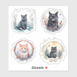 Weihnachten Cats Vinyl Sticker Set
