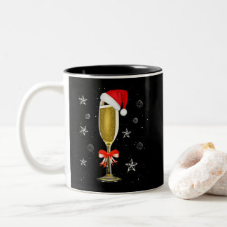 Weihnachten Champagner Cool Glass Weihnachtsmannmü Zweifarbige Tasse