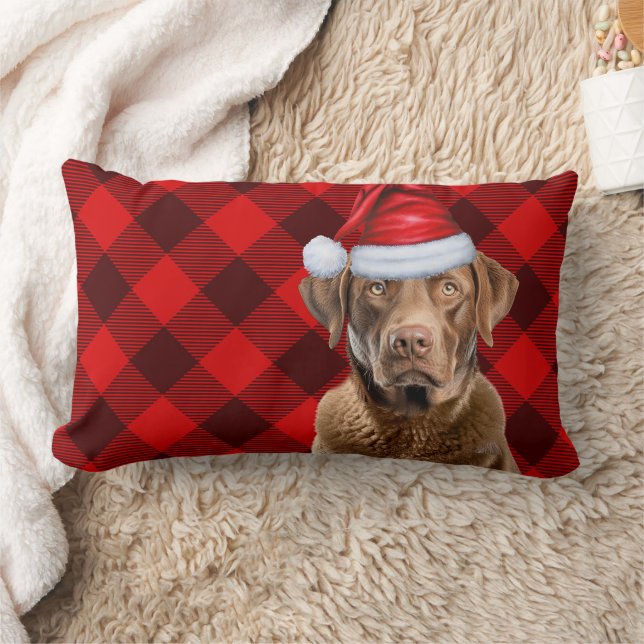 Weihnachten Chesapeake Bay Hund Festivals Kariert Lendenkissen (Decke)