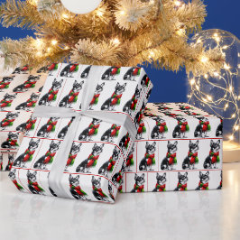 Weihnachten Chihuahua mit Winterskarte Geschenkpapier