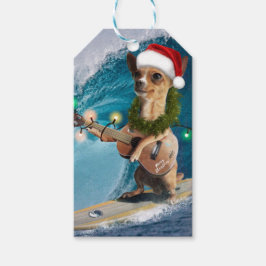 Weihnachten Chihuahua Surfing Geschenkanhänger