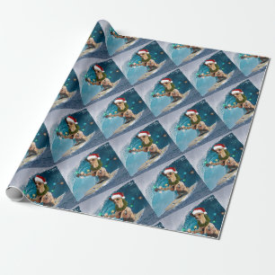 Weihnachten Chihuahua Surfing Geschenkpapier