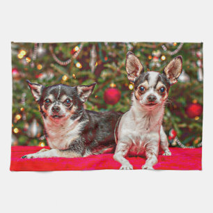 Weihnachten Chihuahuas Geschirrtuch