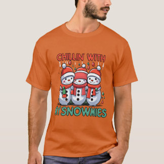 Weihnachten chillen mit meinen Schneefreunden Weih T-Shirt