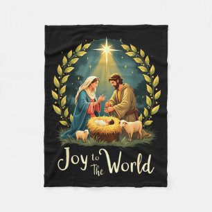 Weihnachten Christi Geburt Jesu Freude Zu Fleecedecke