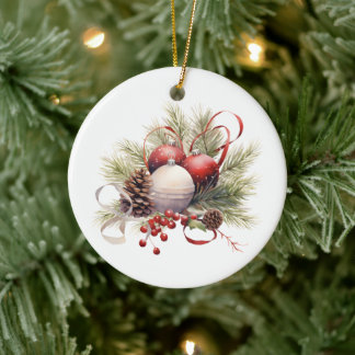 Weihnachten Christlich Personalisiert Rustikal Keramik Ornament