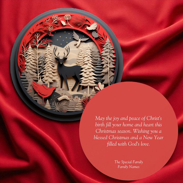 Weihnachten Christlich Personalize Card Rustikal (Von Creator hochgeladen)