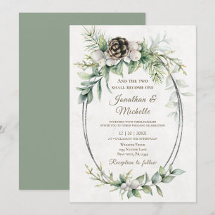Weihnachten Christliche Hochzeit der Blütenblüte Einladung