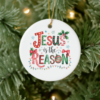 Weihnachten Christlicher Personalisierter Urlaub Keramik Ornament